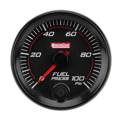 Quickcar Racing RedLine Gauge 2-5/8in Fuel Pressure 0-100psi