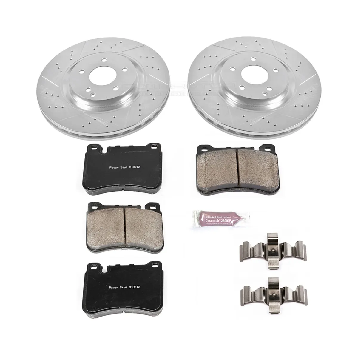 Z23 Evolution Sport Upgrade Kit: Drilled/Slotted Rotors; Carbon-Fiber Ceramic Pads W/Hardware; Pad Sensors product image