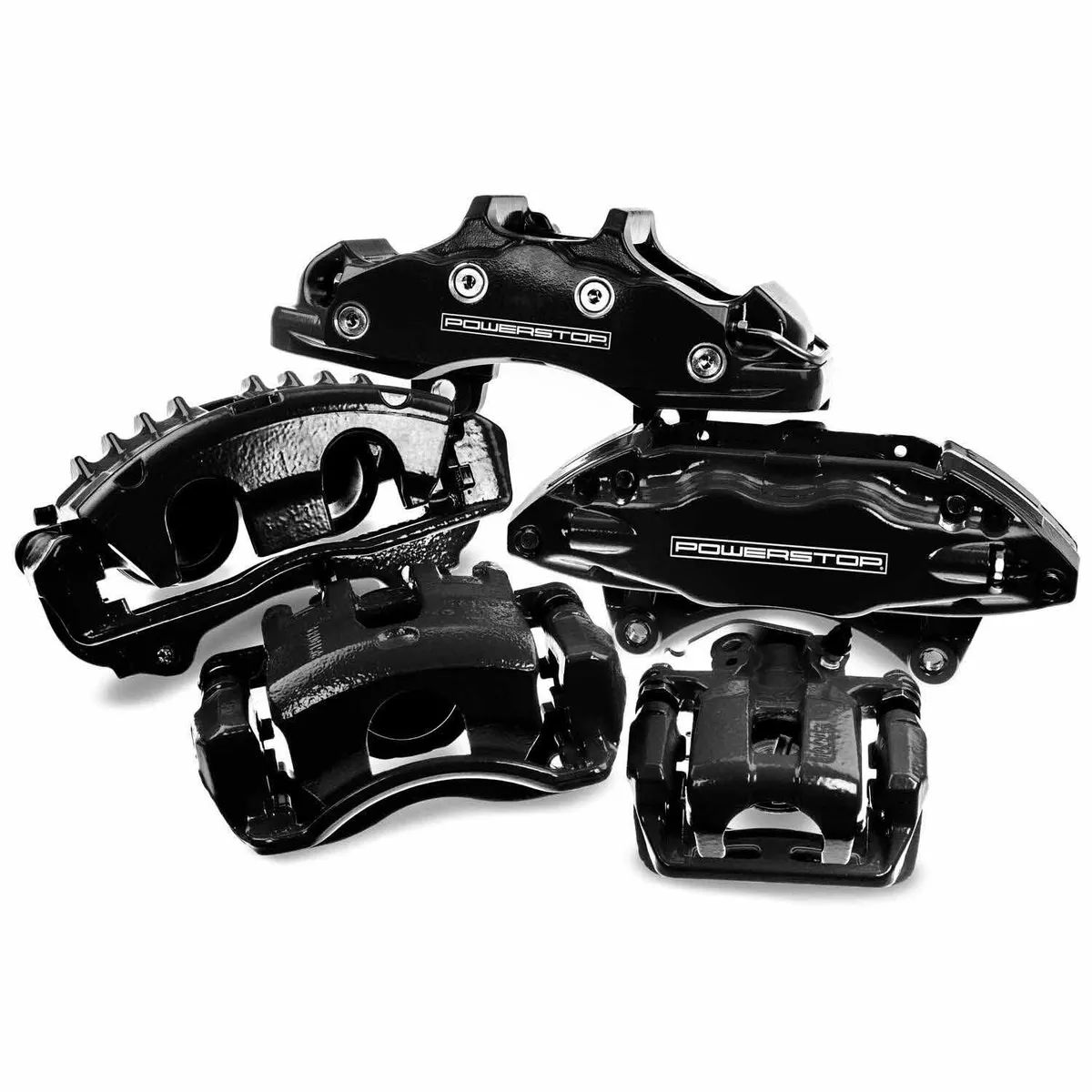 Blk Caliper Pair w/ Brkt Jeep Liberty 2008-12, Jeep Wrangler 2007-17, Jeep Wrangler JK 2018 - Front product image