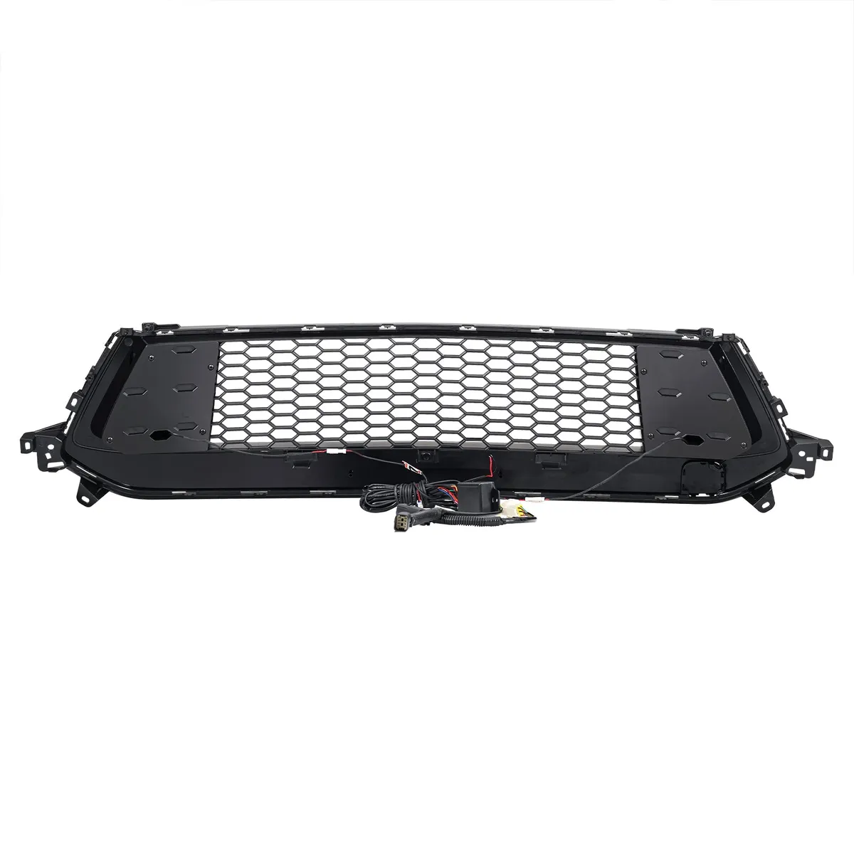 American Modified Amfmca00105 Knife Style Front Upper Grille With LED DRL And Turn Signals - Matte Black product image