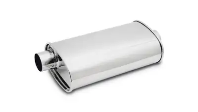 Vibrant Performance STREETPOWER Oval Muffler; Oval; 3.5 in. Inlet ID; 5 in. H; 9 in. W; 15 in. Body L; 20 in. Overall L; 3.5 in. OD; Center/Offset Location;