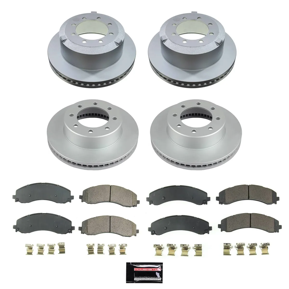 Z17 Geomet Coated Rotor Kit: Genuine Geomet Fully Coated Rotors; Ceramic Pads W/Hardware product image