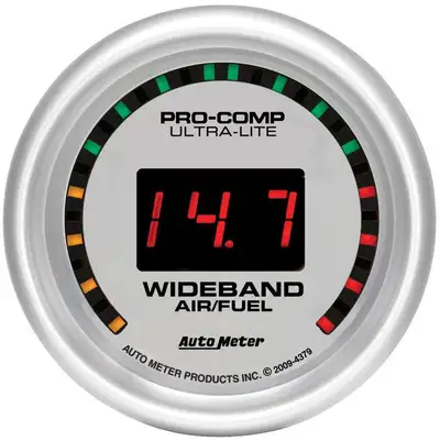 AutoMeter Gauge, Air/Fuel Ratio-Wideband, Street, 2 1/16", 10:1-17:1, Digital, Ultra-Lite