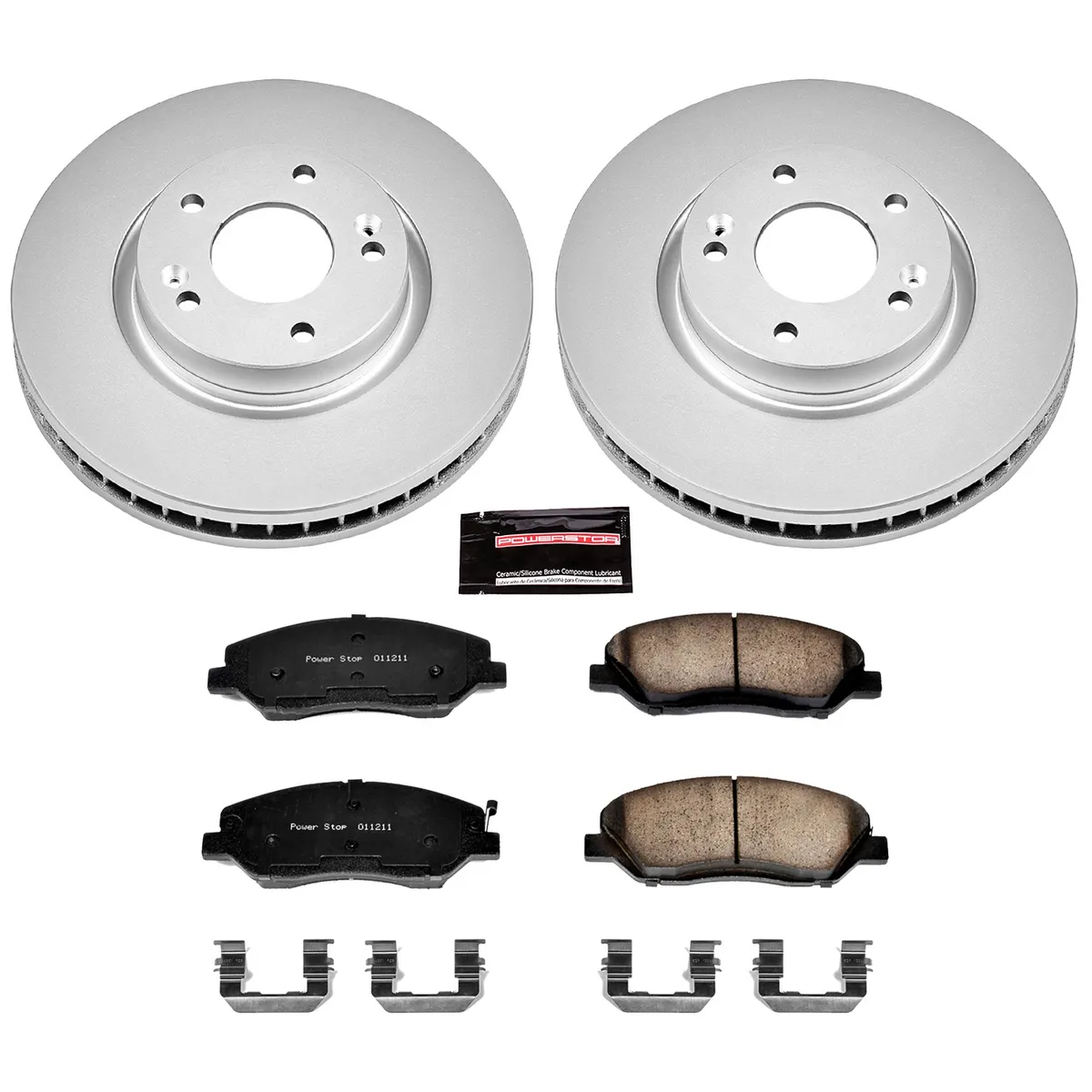 Z17 Geomet Coated Rotor Kit: Genuine Geomet Fully Coated Rotors; Ceramic Pads W/Hardware product image
