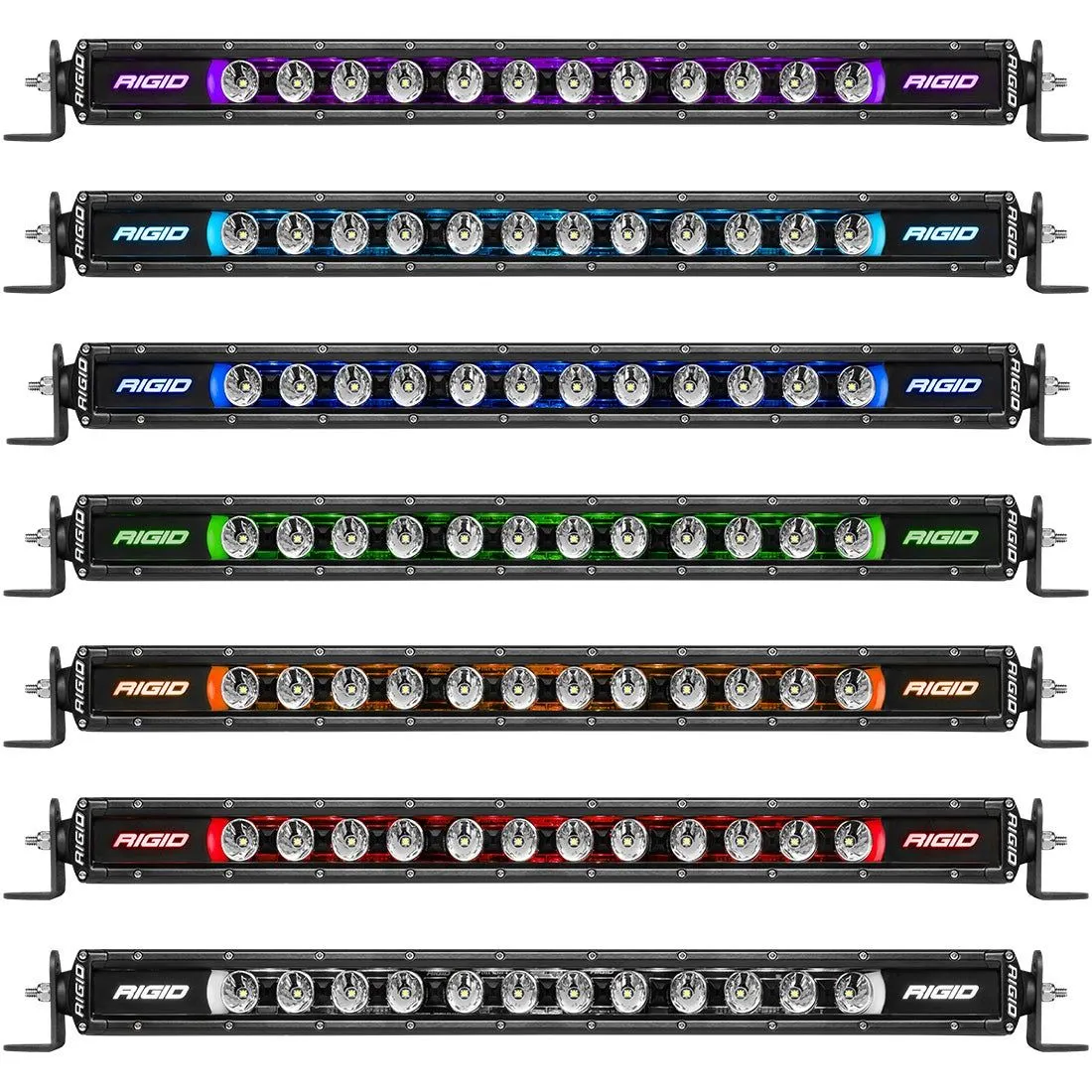 RIGID Radiance Plus SR-Series Single Row LED Light Bar With 8 Backlight Options: Red; Green; Blue; Light Blue; Purple; Amber; White Or Rotating; 40 Inch Length product image