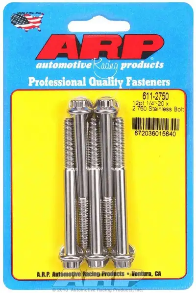 ARP Auto Racing S/S Bolt Kit - 12pt. (5) 1/4-20 x 2.750