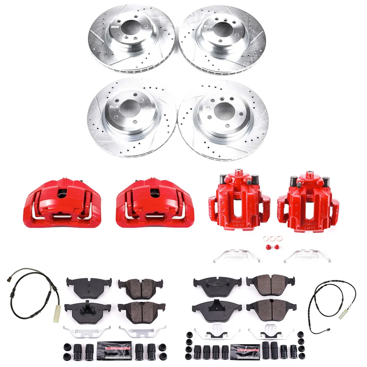 Z23 Evolution Sport Upgrade Kit: Drilled/Slotted Rotors; Carbon-Fiber Ceramic Pads; Pad Sensors; Powder Coated Calipers product image