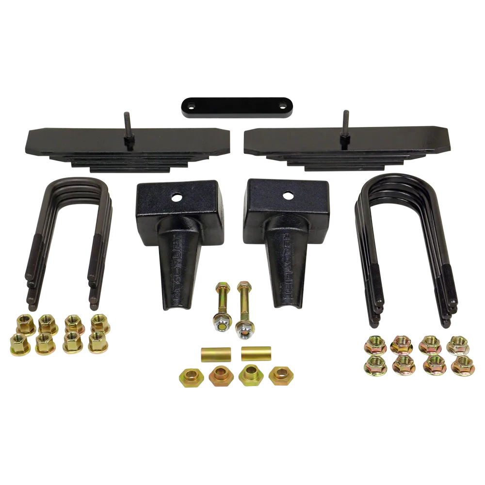 ReadyLift 2.0 Mini Leaf Front-4.0 Flat Block Rear-2 Piece Drive Shaft-F250 F350 1999-2004 Ford F250f350f450 4WD
