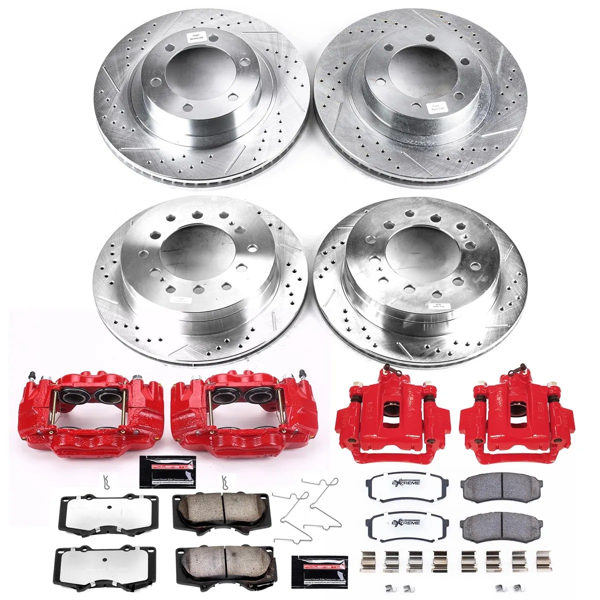 Z36 Truck/Tow Upgrade Kit: Drilled/Slotted Rotors; Carbon-Fiber Ceramic Pads; Powder Coated Calipers product image