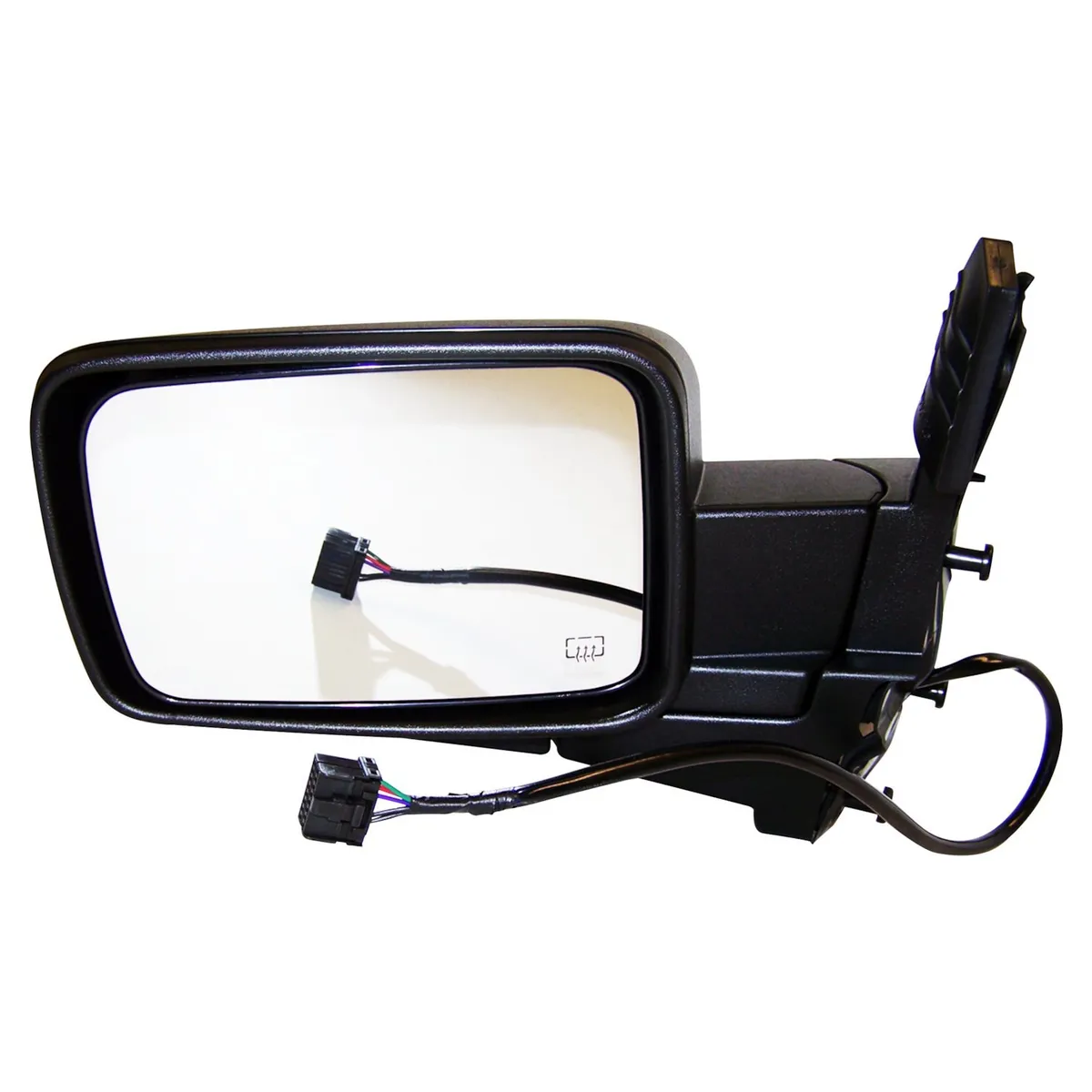 Crown Automotive Jeep Replacement Crown Automotive Jeep Replacement 55396637AD Left Power, Heated, Manual Folding Mirror for 2006-2010 Jeep XK Commander