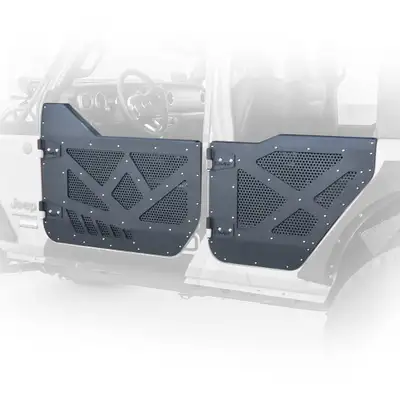 DV8 Offroad 1821 Wrangler Jl; 2021 Gladiator Half Door w/ Aluminum Meshfront Set of 2