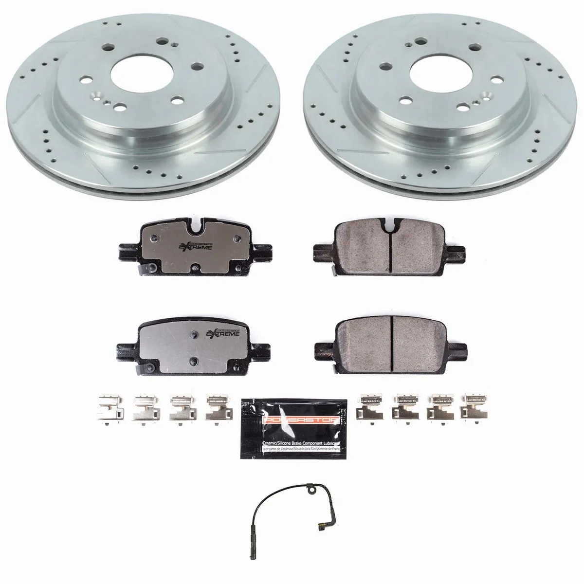 Z36 Truck/Tow Upgrade Kit: Drilled/Slotted Rotors; Carbon-Fiber Ceramic Pads W/Hardware; Pad Sensors product image