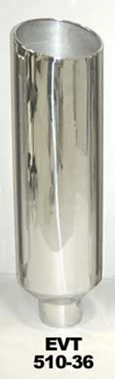 Pypes Performance exhaust Exhaust Stack Pipe 5 in OD x 10 in OD x 36 in L 10 in Tip Clamp On Hardware Not Incl Polished 304 Stainless Steel Pypes Exhaust