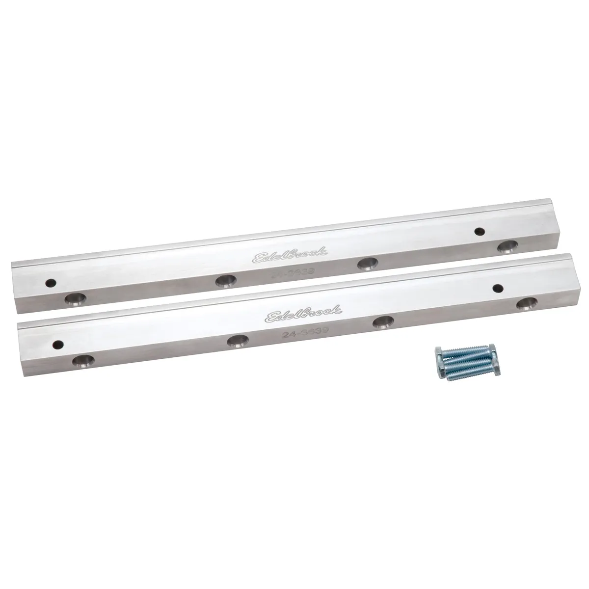 Edelbrock 3639 Fuel Rail Kit for Ford 4.6L 3/8 NPT in Clear Finish product image