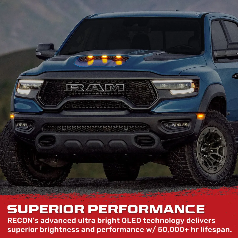 Dodge 21-25 RAM 1500 Trx 7-Pc Fender & Hood Light Kit Smoked Lens White or Amber LED Running Lights w/ Startup Light Sequence - Multiple Options product image