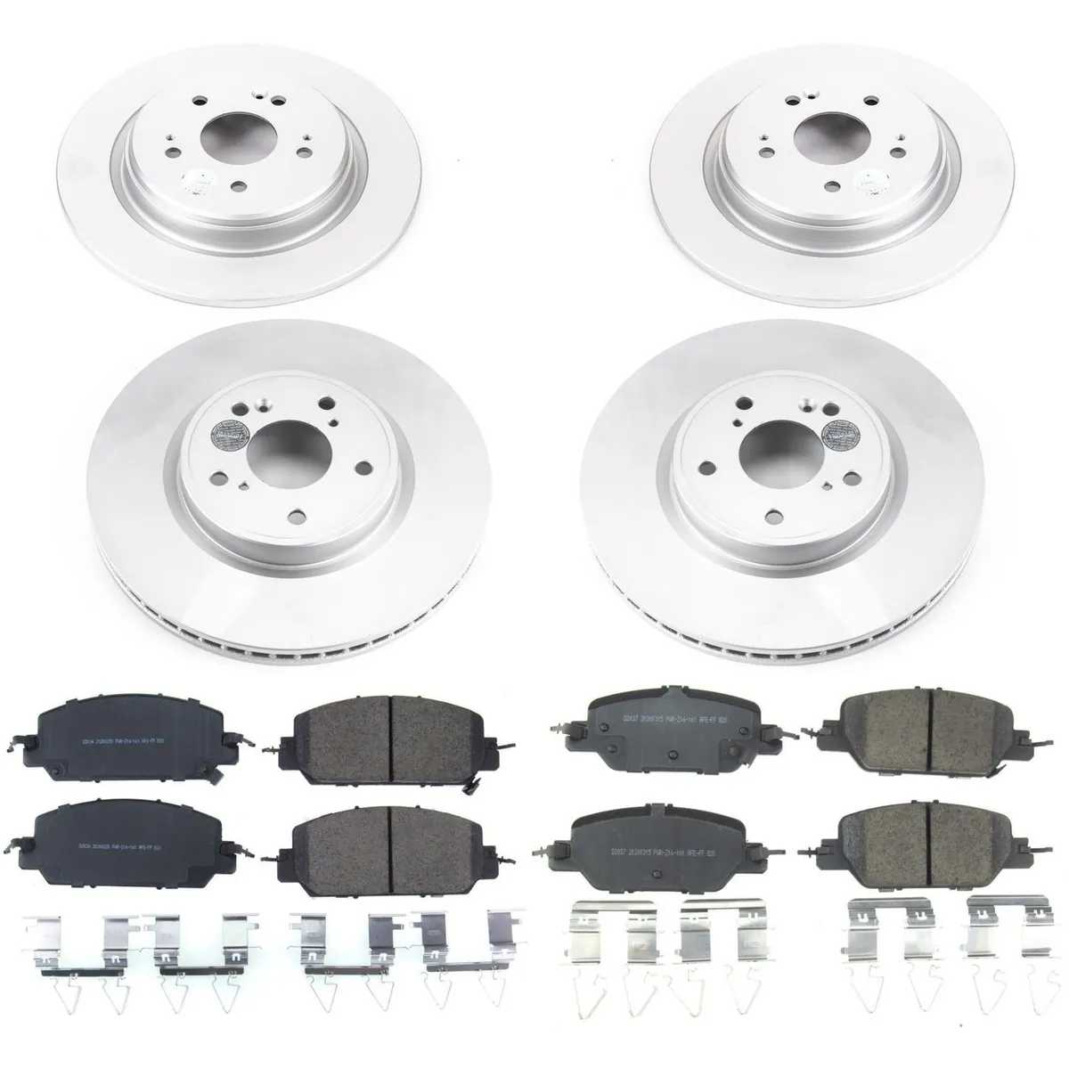 Z17 Geomet Coated Rotor Kit: Genuine Geomet Fully Coated Rotors; Ceramic Pads W/Hardware product image