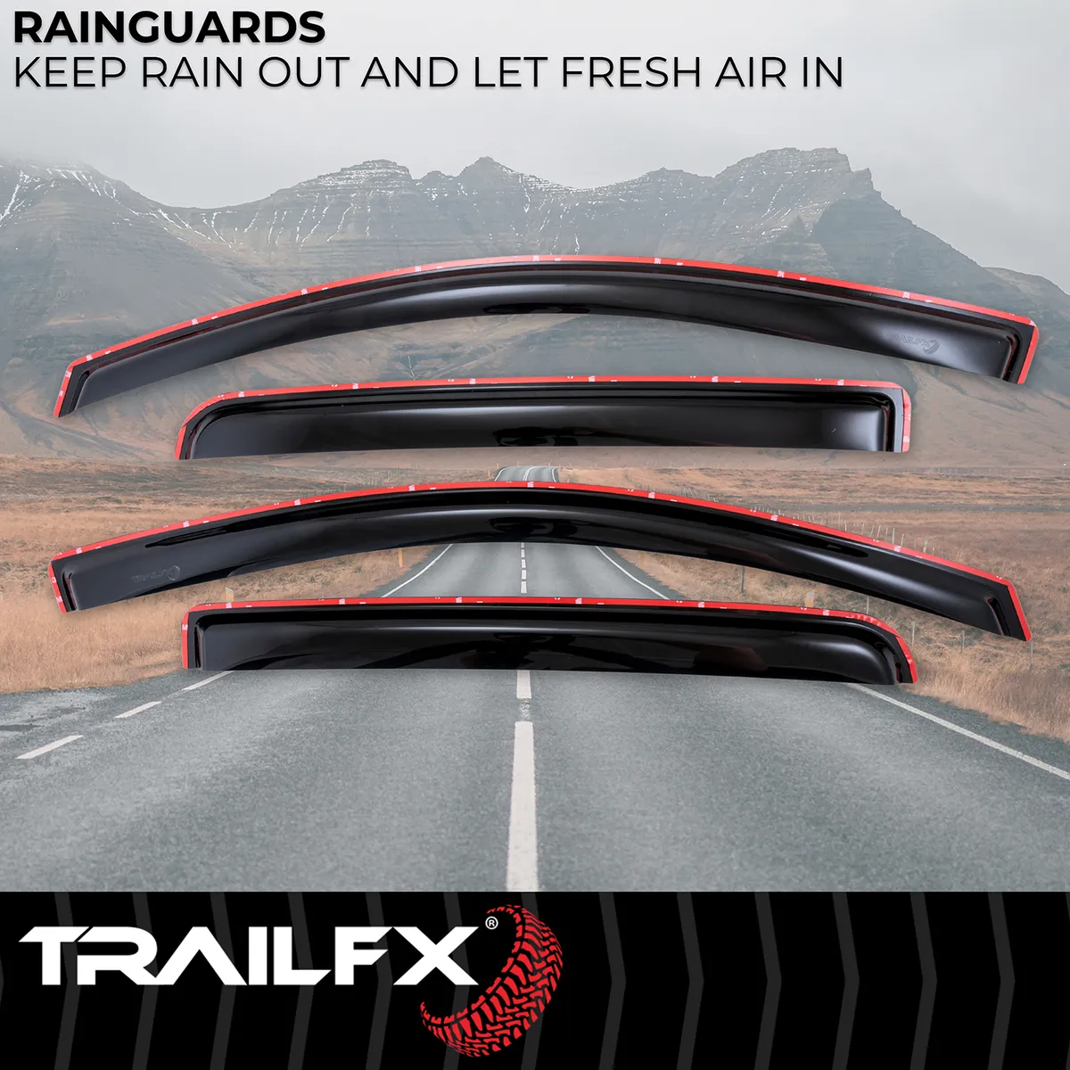 Tfx Inchannel Wndw Vents Smoke 4pc product image