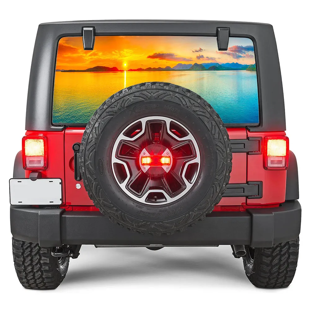 Mountain Sunset Rear Window Decal product image