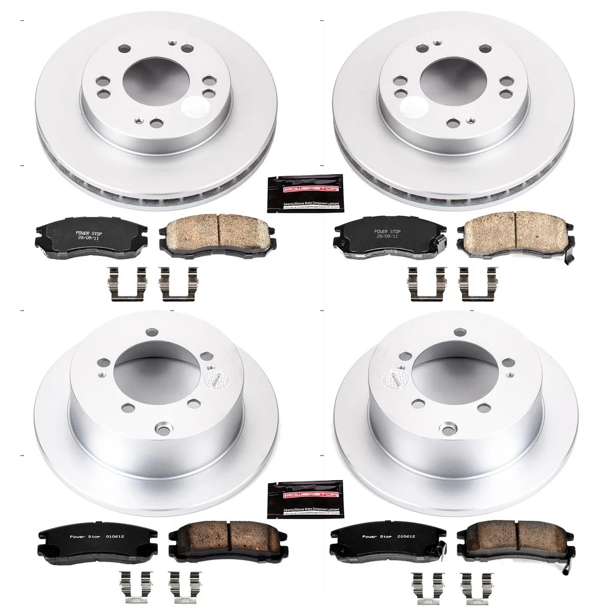 Z17 Geomet Coated Rotor Kit: Genuine Geomet Fully Coated Rotors; Ceramic Pads W/Hardware product image