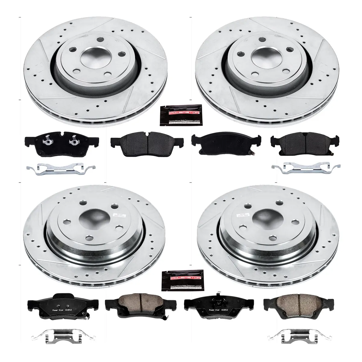 Z23 Evolution Sport Upgrade Kit: Drilled/Slotted Rotors; Carbon-Fiber Ceramic Pads W/Hardware product image