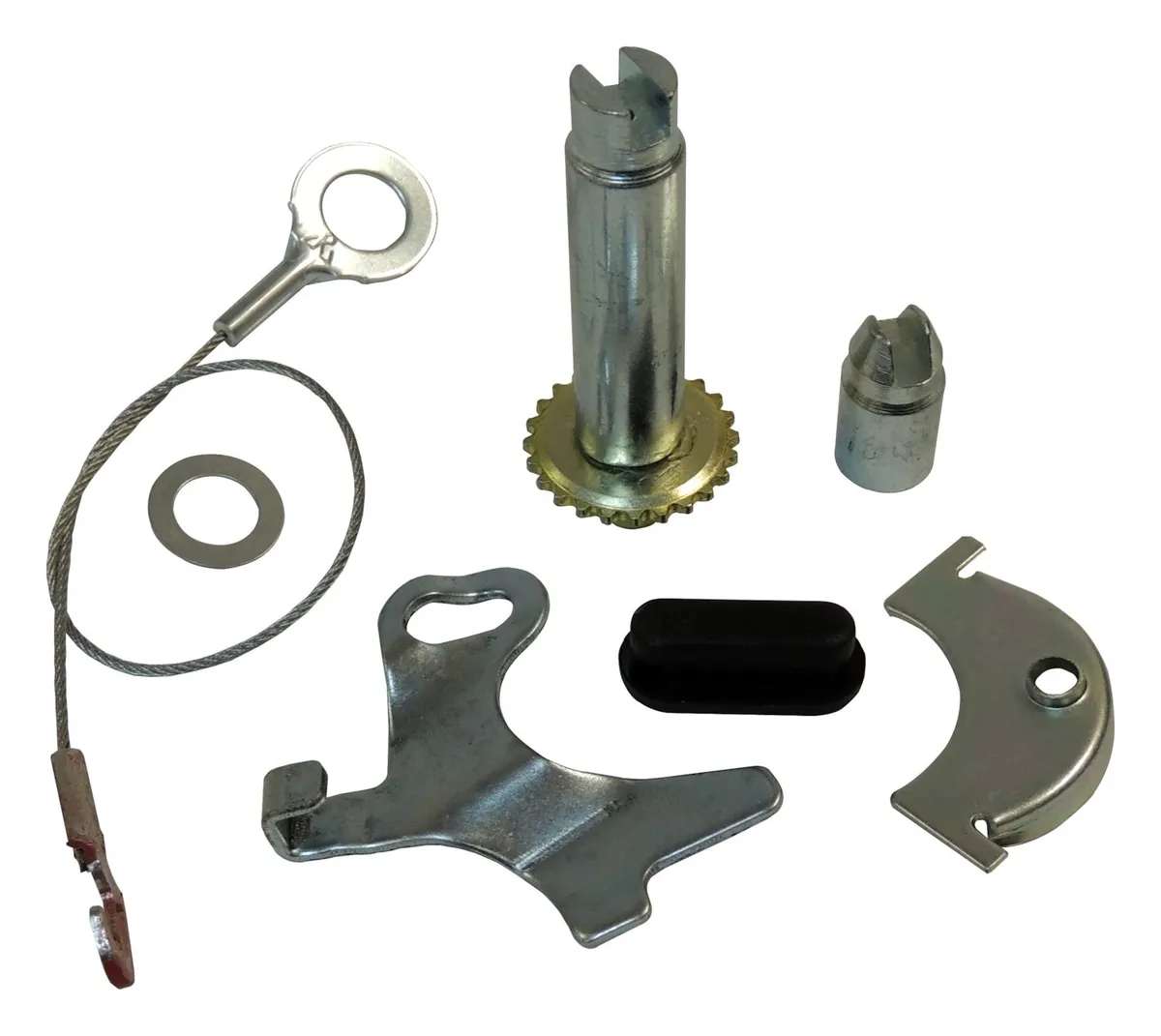 Drum Brake Hardware; Rear; Incl. Adjuster; Adjuster Cable; Levers; Spring; product image