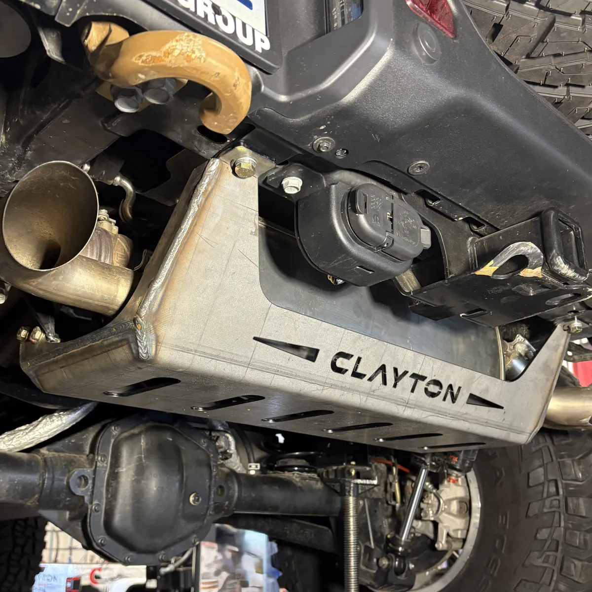 Clayton Off Road Jeep Wrangler JL 392 Muffler Skid Plate (2021+, JL)