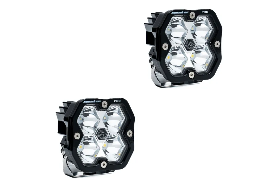 Squadron 2.0 Pro Black LED Auxiliary Light Pod Pair (No Harness) Universal Clear Spot Baja Designs product image
