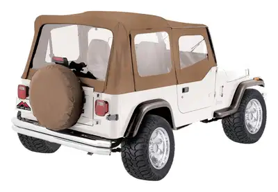 Crown Automotive Jeep Replacement 1987-1995 Wrangler YJ w/ Half Steel Doors; Spice Denim; Includes frames soft upper doors & hardware