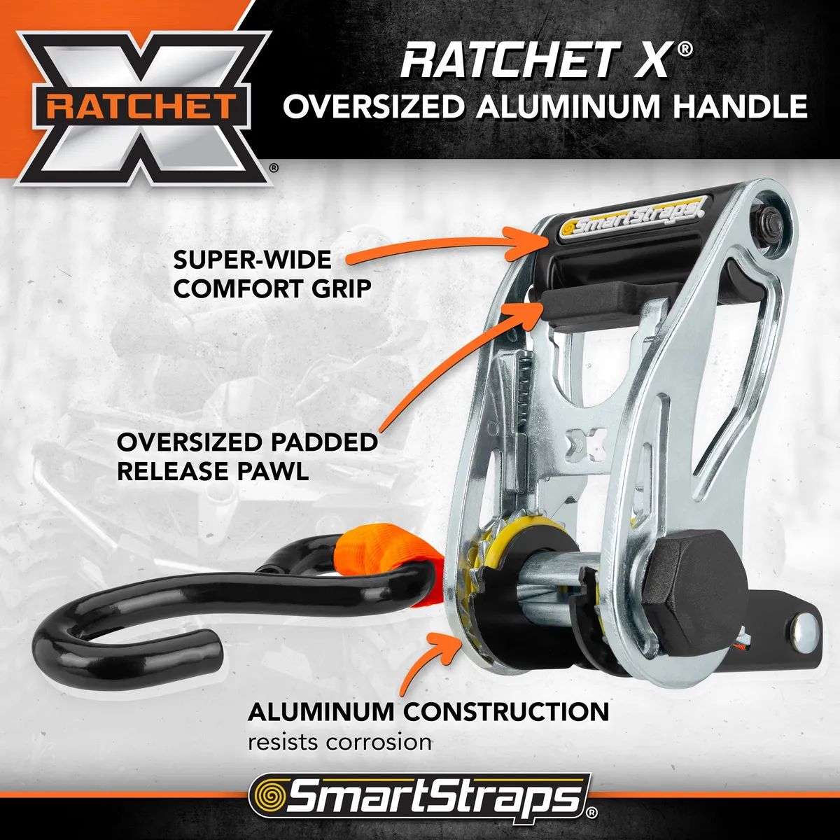14ft 3000lb Ratchetx Ratchet Tie Down 4 pk Orange product image