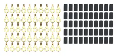 Quickcar Racing Products Ring Terminal 1/4in 18- 22 Ga w/Heat Shrink 50pk
