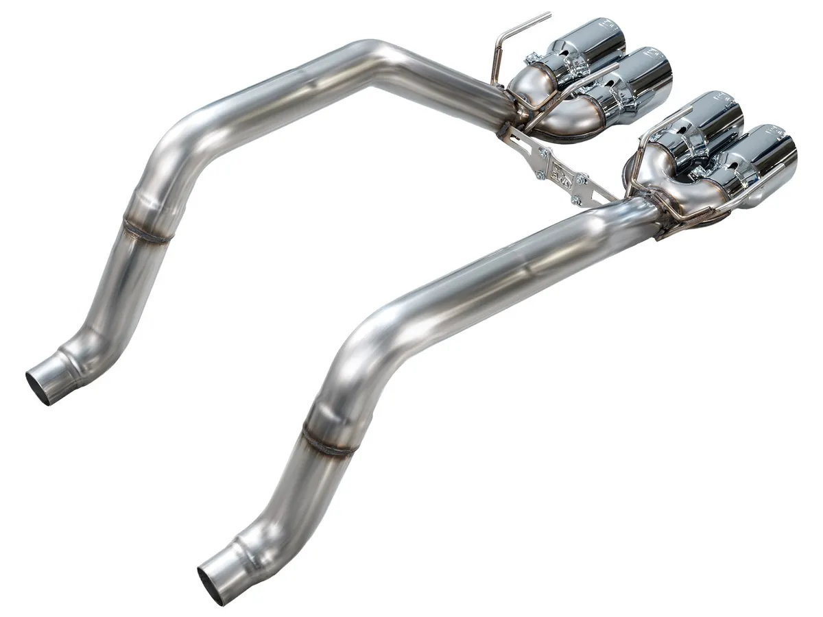 AWE Touring Edition Axleback Exhaust for C6 Chevrolet Corvette 6.0L (2005-2007) and 6.2L (2008) - Diamond Black Tips 3015-43660 product image