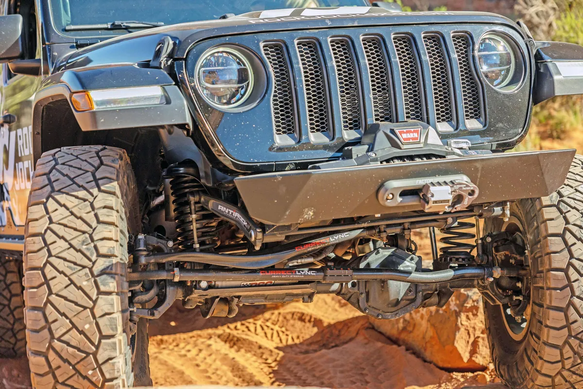 Currectlync Jeep JL/JT High Steer Kit For Ram Assist And Non-Rubicon Axle. Incl. Knuckles Drag Link Tie Rod Trac Bar Reloc/Ram Mount Axle Bracket Ram Assist Tie Rod Clamp RockJock 4x4 product image