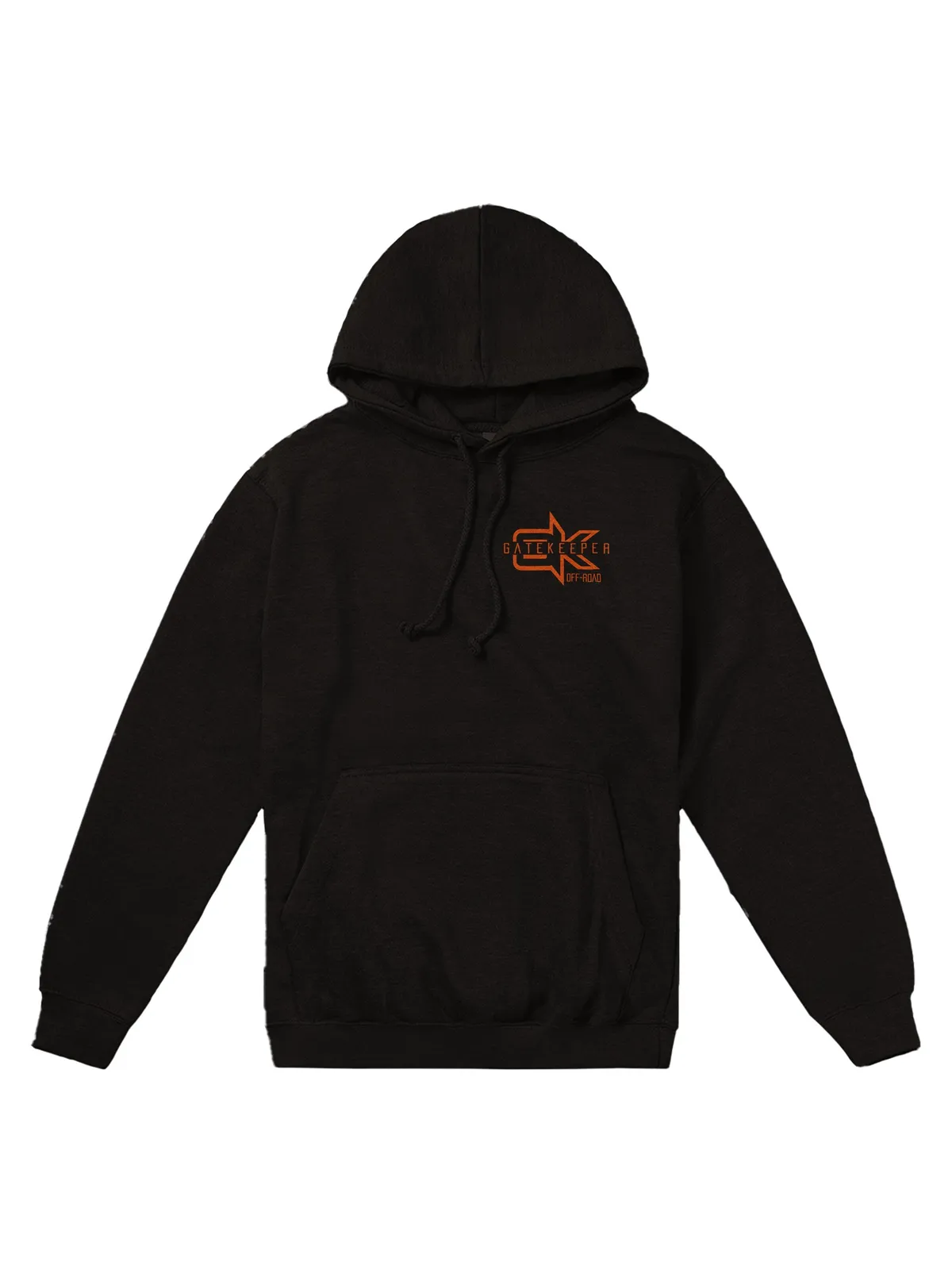 Gatekeeper Off-Road Pull Over Logo Hoodie Sweatshirt (Black and Orange) product image