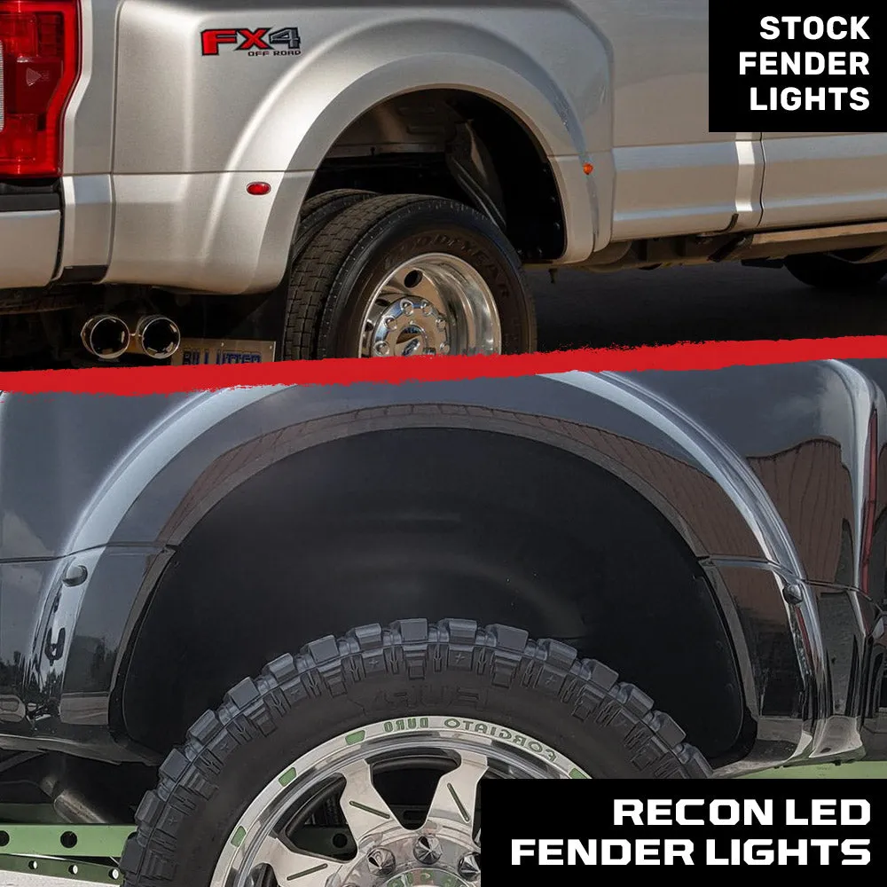11c F350/F450 Dually Fender Lenses (4 Pcset) White Lights Clear Lens W/Chrome t product image
