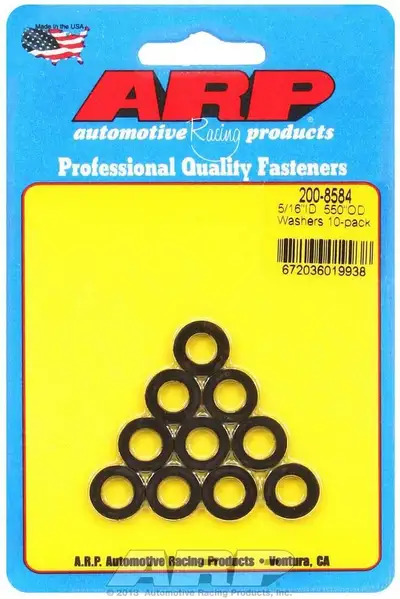 ARP Auto Racing Black Washers - 5/16 ID x .550 OD (10)