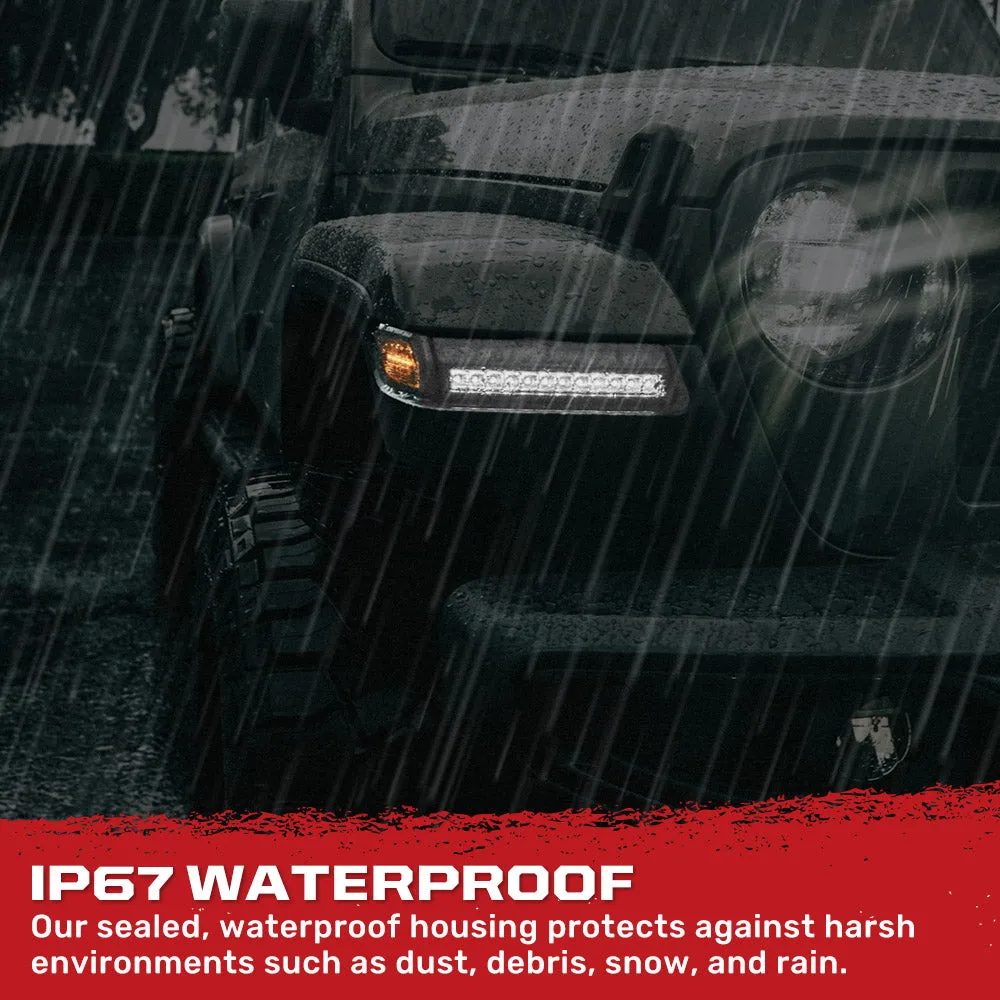 Jeep Wrangler JL 18-25 Ultra Bright White DRL Oled Amber Scanning Switchback Turn Signals Fender Lights (Replaces OEM Halogen) - Multiple Lens product image