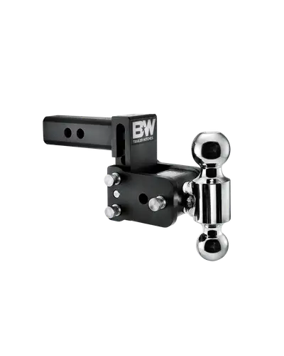 B&W Trailer Hitches B&W Hitches Tow & Stow 2in Dual Ball Receiver Hitch - Black 3in Drop-3.5in Rise