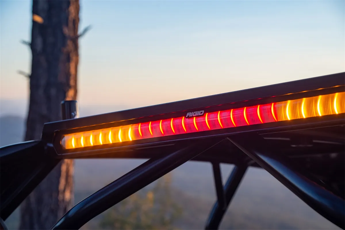 RIGID 28 inch Rear Facing LED Chase Bar with 27 Pre-Programmed Modes And 5 Colors, Black Housing, Race Compliant For Series Requiring Strobing Blue, Amber, Green And Red, Surface Mounts Included product image