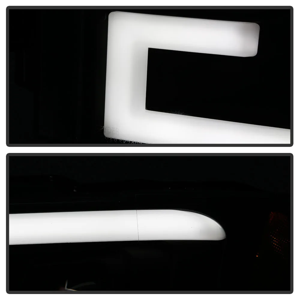 ( Spyder Platinum ) Ford F150 2015-2017 Halogen Model Only ( do Not Fit Factory LED Model ) High-Power LED Module (Low Beam) Equipped Headlights - Black - Low Beam: LED (Included) - High Beam: - Turn Signal: product image