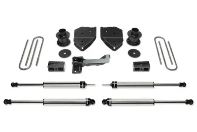 Fabtech Budget Lift System w/Shock; 4 in. Lift; Incl. Dirt Logic Shocks;