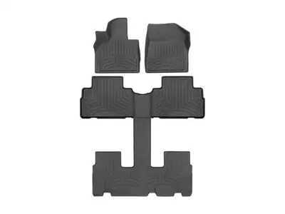 Weathertech WeatherTech 2020 - 2025 Hyundai Palisade Black Front Rear Rear FloorLiner HP 441578-1-2-3IM