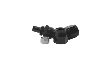 Aeromotive Fuel System Aeromotive Hose End, PTFE, Black Anodized, Straight, 45, 90, 180