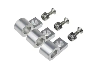 Redhorse Performance 3/8 Polished Aluminum Line Clamps 6pcs/Pkg