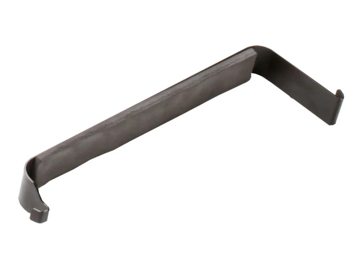 Side Mount Jerry Can Holder Spare Strap; Black Powder-Coated; High Strength Steel; 15.2 in. L x 1.5 in. W x 4.4 in. H; product image