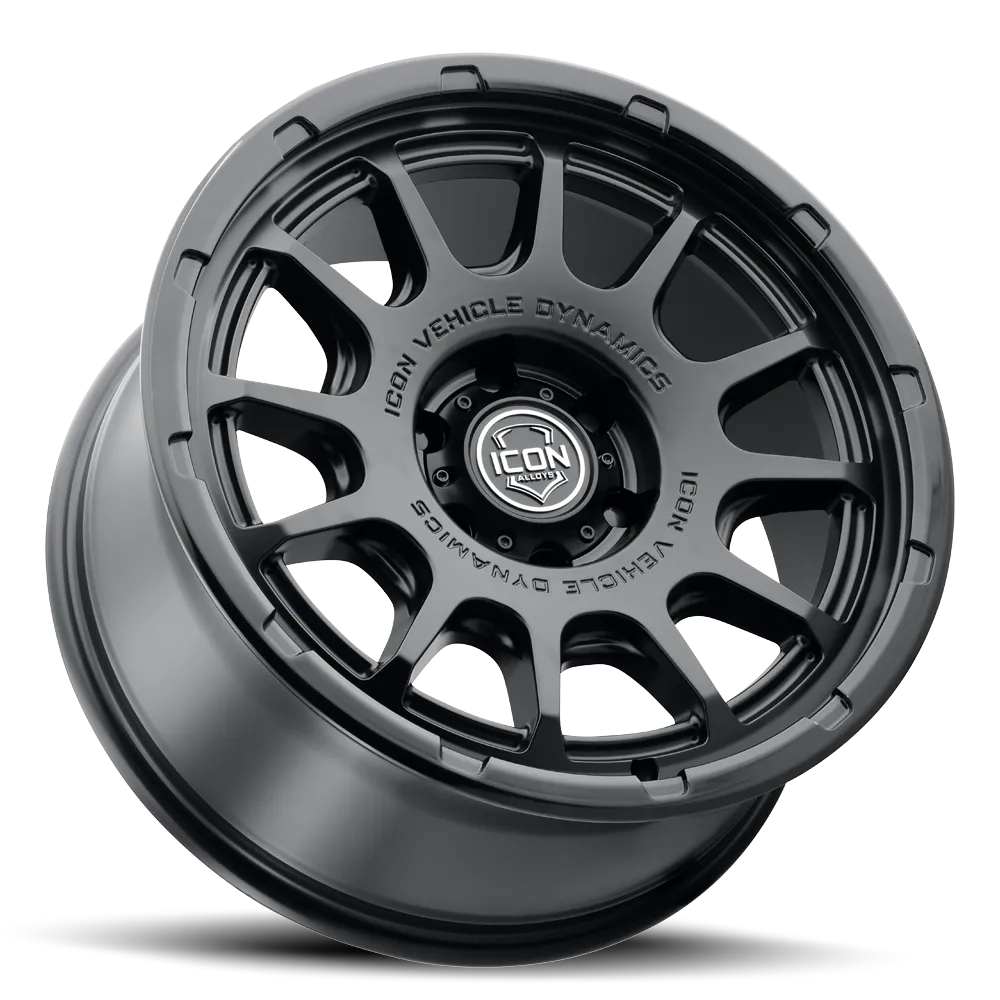 ICON ALLOYS | Rancho | Double Black | Silver Machined/Gloss Black Lip | Satin Bronze / Gloss Black Lip product image