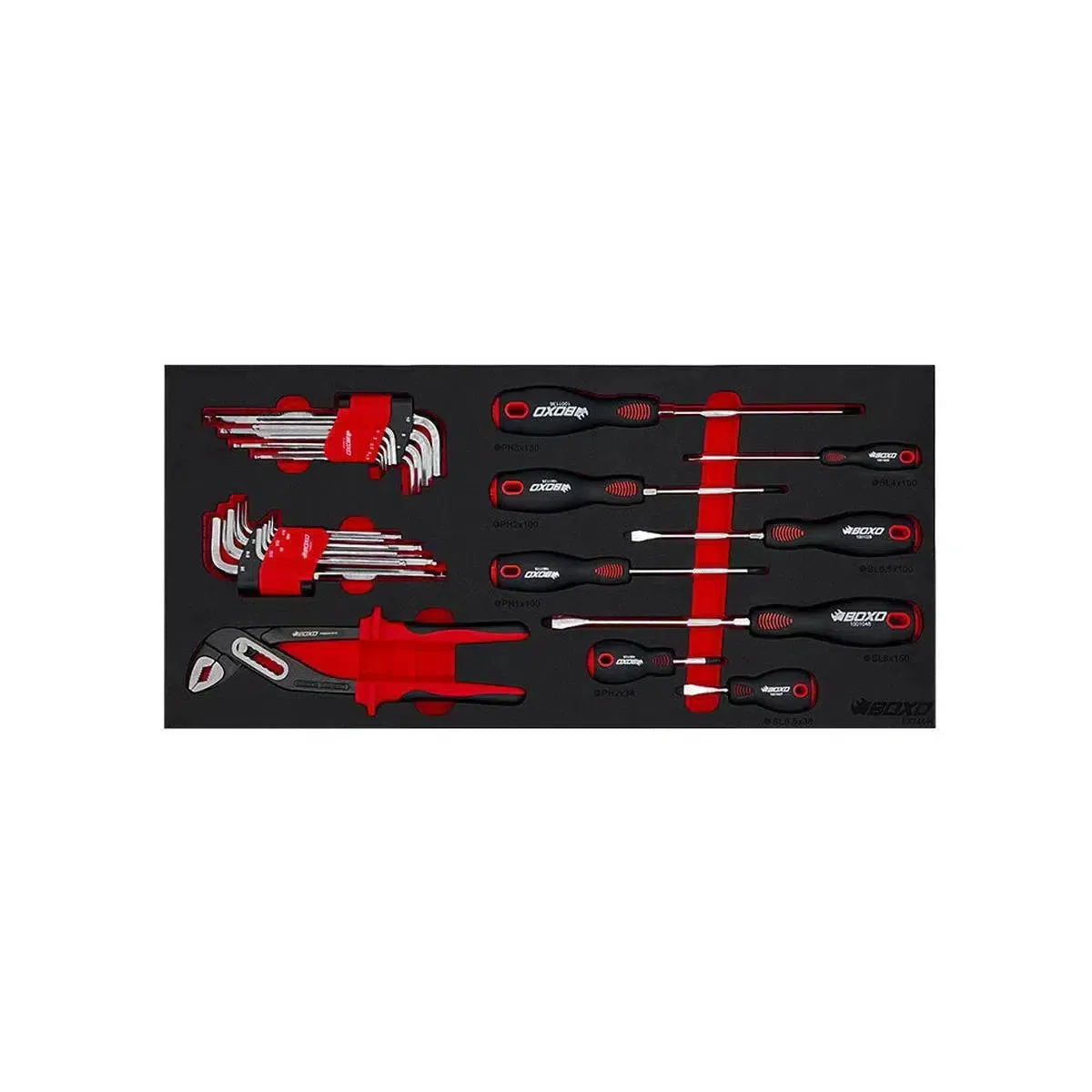 159-Piece, 6 and 12-Point, Metric and SAE Combo Tool Set for 5-Drawer Hand Carry Box product image