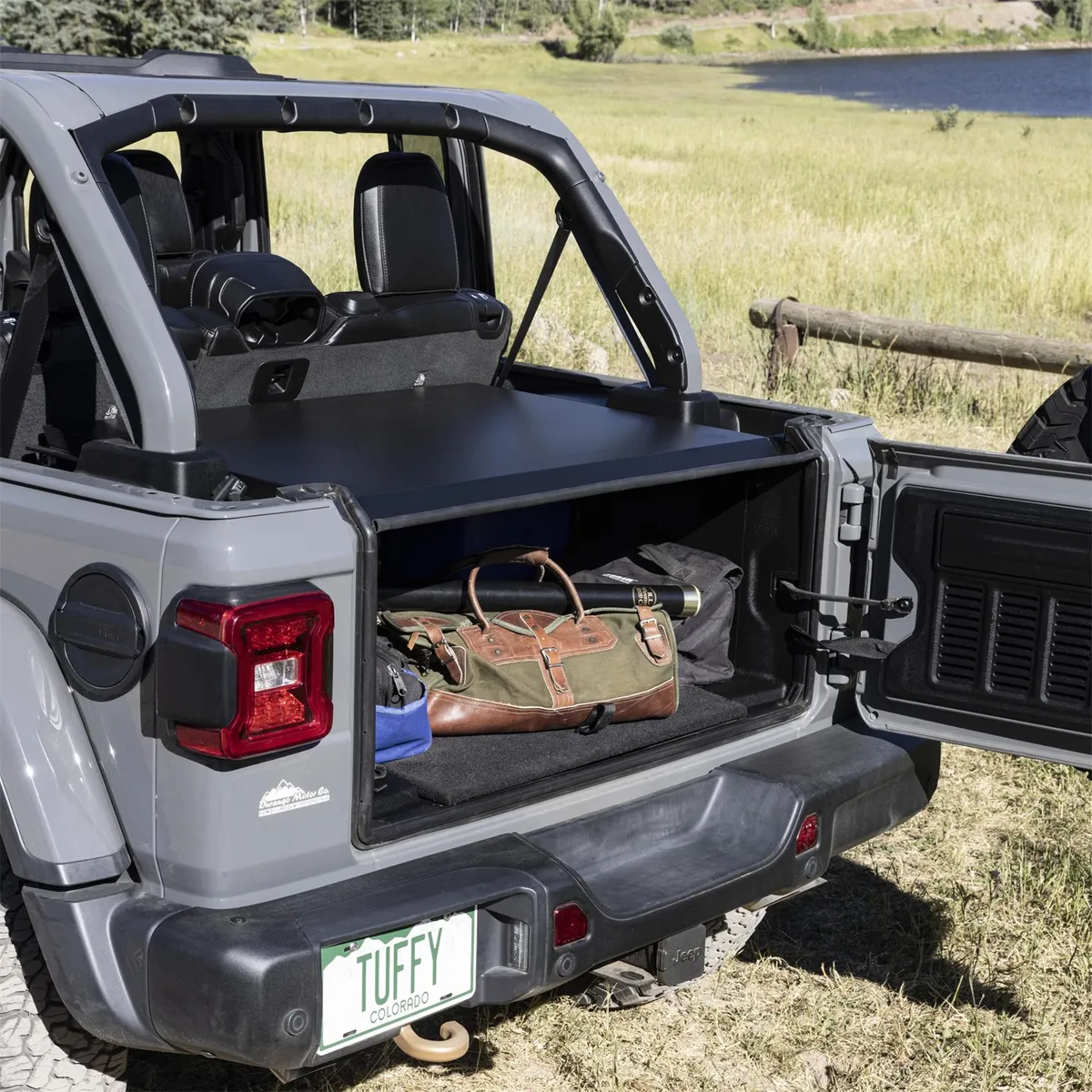 Deluxe Cargo Enclosure - '18-26 Wrangler JL {'21-26 Exc. 4XE}; 4-Door; w/ OEM Subwoofer (Black) product image
