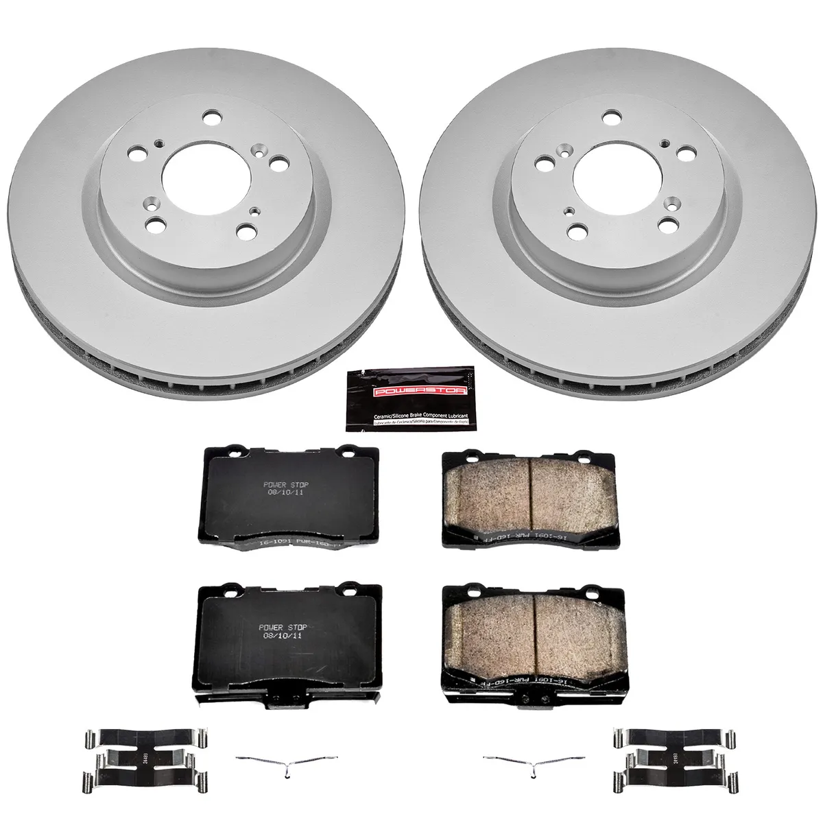 Z17 Geomet Coated Rotor Kit: Genuine Geomet Fully Coated Rotors; Ceramic Pads W/Hardware product image