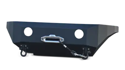 Body Armor HiLine Front Winch Bumper; Enclosed; 3/16 in. Thick Steel Plate Construction;