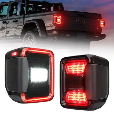 LED Factory Mart Multi-Function LED Tail Lights for Jeep Gladiator JT 2020-Later